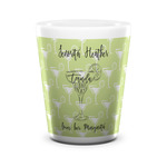Margarita Lover Ceramic Shot Glass - 1.5 oz - White - Set of 4 (Personalized)