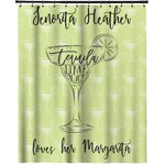 Margarita Lover Extra Long Shower Curtain - 70"x84" (Personalized)