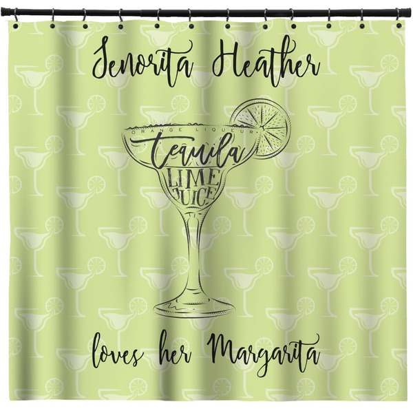Custom Margarita Lover Shower Curtain - 71" x 74" (Personalized)