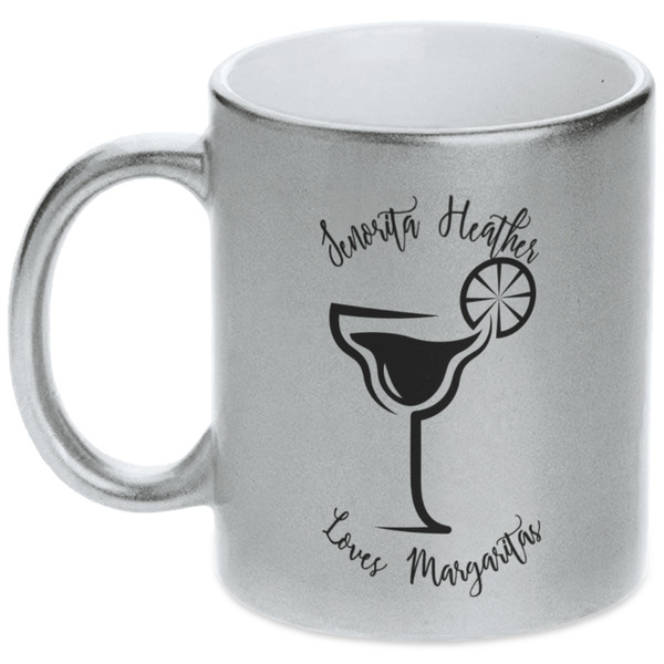 Custom Margarita Lover Metallic Silver Mug (Personalized)