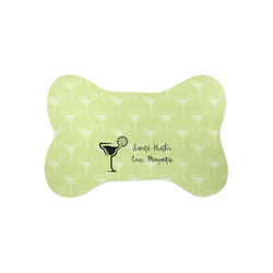 Margarita Lover Bone Shaped Dog Food Mat (Small) (Personalized)