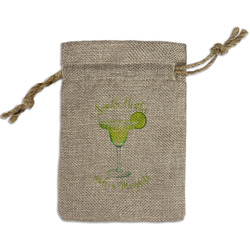 Margarita Lover Small Burlap Gift Bag - Front (Personalized)