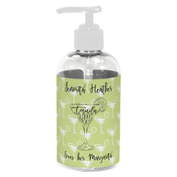 Margarita Lover Plastic Soap / Lotion Dispenser (8 oz - Small - White) (Personalized)