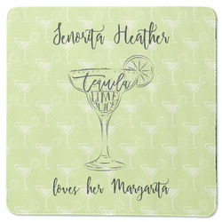Margarita Lover Square Rubber Backed Coaster (Personalized)
