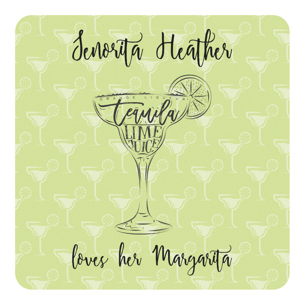 Custom Margarita Lover Square Decal - Small (Personalized)