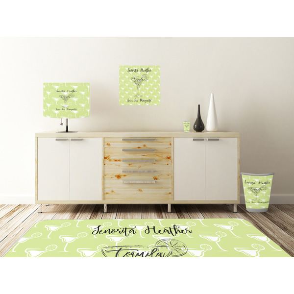Margarita Lover Square Wall Decal Wooden Desk