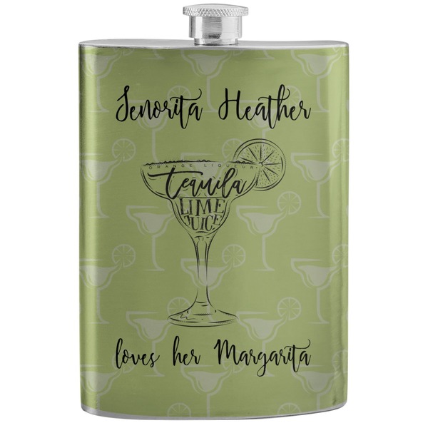 Custom Margarita Lover Stainless Steel Flask (Personalized)