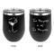 Margarita Lover Stainless Wine Tumblers - Black - Double Sided - Approval