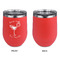 Margarita Lover Stainless Wine Tumblers - Coral - Single Sided - Approval
