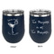 Margarita Lover Stainless Wine Tumblers - Navy - Double Sided - Approval