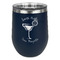 Margarita Lover Stainless Wine Tumblers - Navy - Double Sided - Front