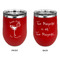 Margarita Lover Stainless Wine Tumblers - Red - Double Sided - Approval