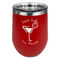 Margarita Lover Stainless Wine Tumblers - Red - Double Sided - Front