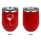 Margarita Lover Stainless Wine Tumblers - Red - Single Sided - Approval