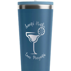 Margarita Lover RTIC Everyday Tumbler with Straw - 28oz - Steel Blue - Double-Sided (Personalized)