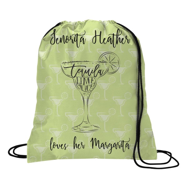 Custom Margarita Lover Drawstring Backpack - Medium (Personalized)