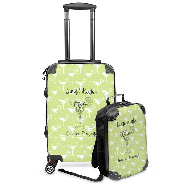 Custom Margarita Lover Kids 2-Piece Luggage Set - Suitcase & Backpack (Personalized)