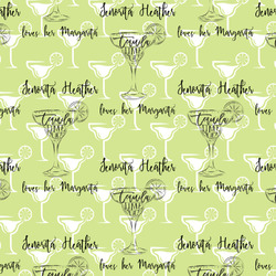 Margarita Lover Fabric by the Yard - Spun Polyester Poplin (Personalized)