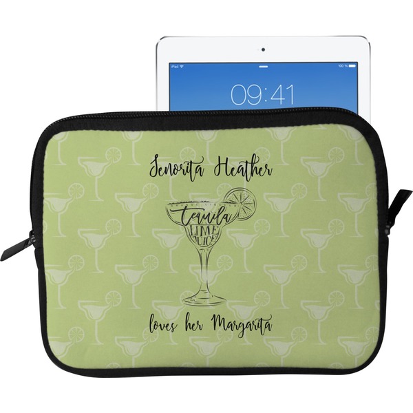 Custom Margarita Lover Tablet Case / Sleeve - Large (Personalized)