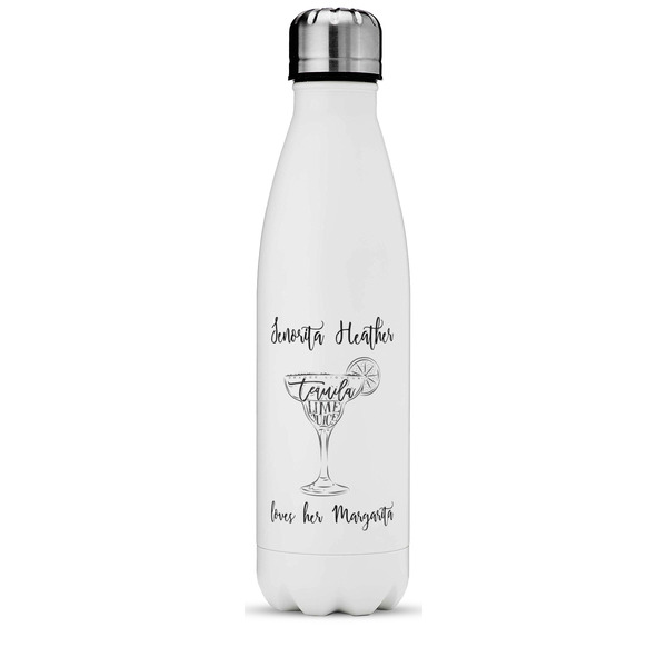 Custom Margarita Lover Water Bottle - 17 oz. - Stainless Steel - Full Color Printing (Personalized)