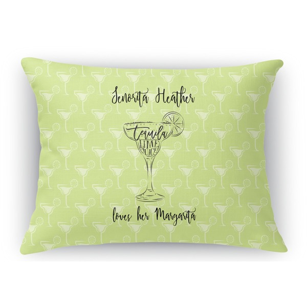 Custom Margarita Lover Rectangular Throw Pillow Case (Personalized)