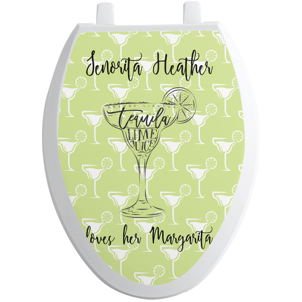Custom Margarita Lover Toilet Seat Decal - Elongated (Personalized)