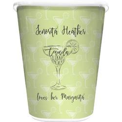 Margarita Lover Waste Basket - Double Sided (White) (Personalized)