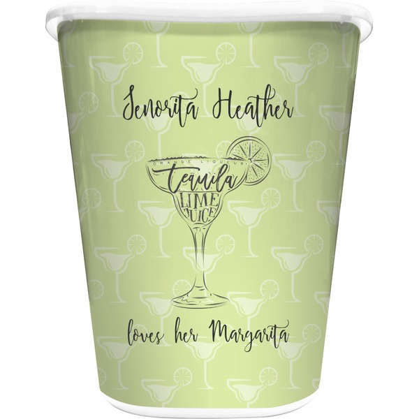 Custom Margarita Lover Waste Basket (Personalized)