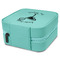 Margarita Lover Travel Jewelry Boxes - Leather - Teal - View from Rear