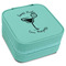 Margarita Lover Travel Jewelry Boxes - Leatherette - Teal - Angled View