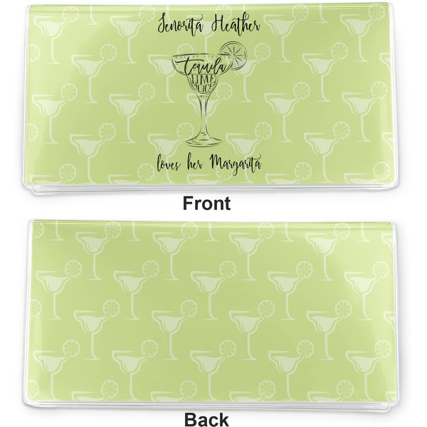 Margarita Lover Vinyl Check Book Cover - Front and Back