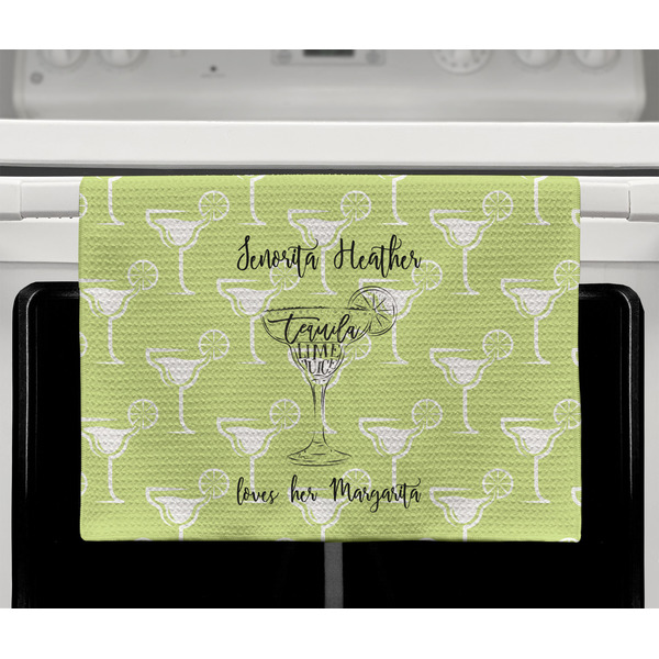 Margarita Lover Waffle Weave Towel - Full Color Print - Lifestyle2 Image