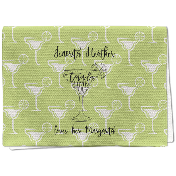 Custom Margarita Lover Kitchen Towel - Waffle Weave - Full Color Print (Personalized)