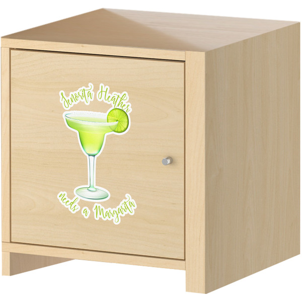 Margarita Lover Wall Graphic on Wooden Cabinet