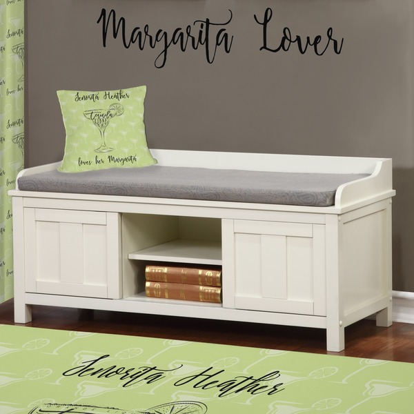 Margarita Lover Wall Name Decal Above Storage bench