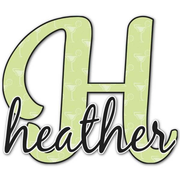 Custom Margarita Lover Name & Initial Decal - Custom Sized (Personalized)