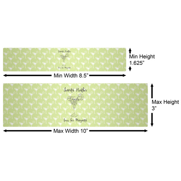 Margarita Lover Water Bottle Labels w/ Dimensions