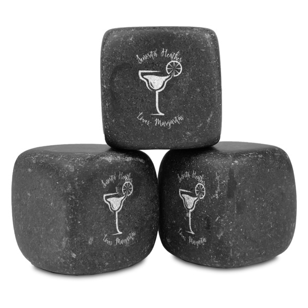 Custom Margarita Lover Whiskey Stone Set - Set of 3 (Personalized)