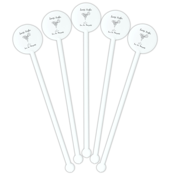 Margarita Lover White Plastic 5.5" Stir Stick - Fan View