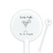 Margarita Lover 5.5" Round Plastic Stir Sticks - White - Single Sided (Personalized)