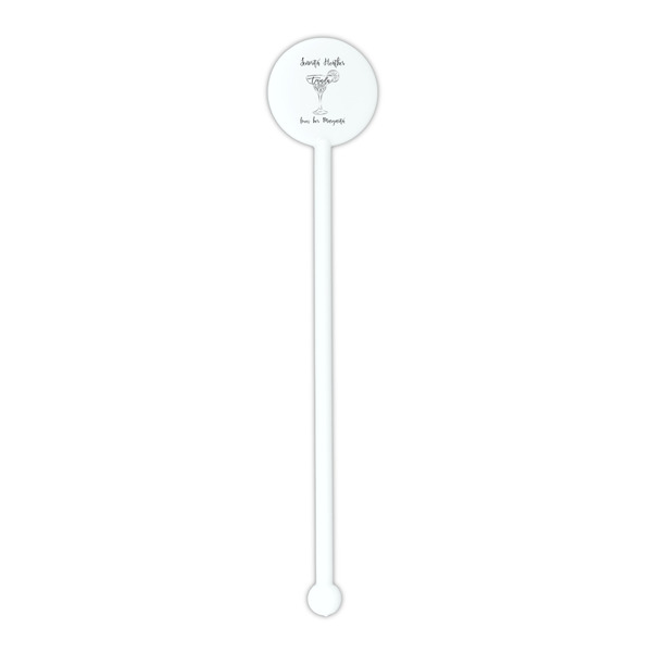 Margarita Lover White Plastic 5.5" Stir Stick - Round - Single Stick