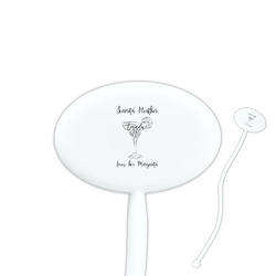 Margarita Lover 7" Oval Plastic Stir Sticks - White - Double Sided (Personalized)