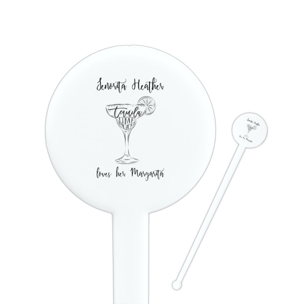 Custom Margarita Lover Round Plastic Stir Sticks (Personalized)