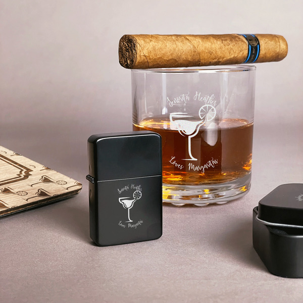 Margarita Lover Windproof Lighters - Black - In Context