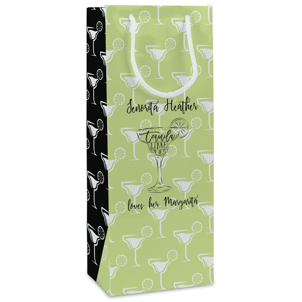 Custom Margarita Lover Wine Gift Bags - Gloss (Personalized)