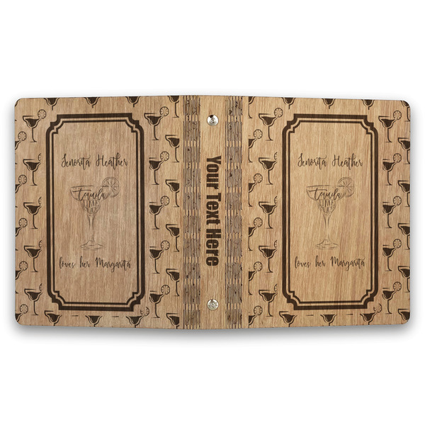 Margarita Lover Wood 3-Ring Binders - 1" Half-Letter - Approval