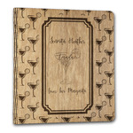 Margarita Lover Wood 3-Ring Binder - 1" Letter Size (Personalized)