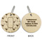 Margarita Lover Wood Luggage Tags - Round - Approval