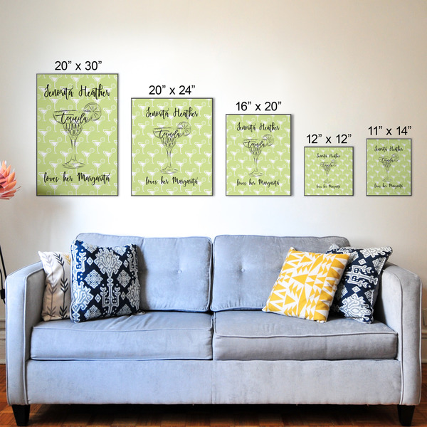 Margarita Lover Wood Prints - Size Comparison