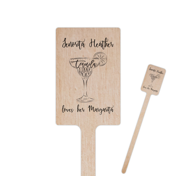 Custom Margarita Lover Rectangle Wooden Stir Sticks (Personalized)